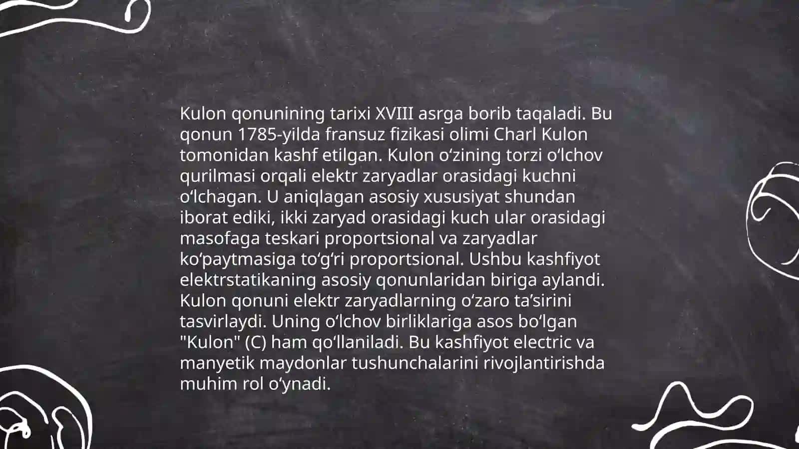 Zaryadlarning o'zaro ta'siri, Kulon qonuni 4