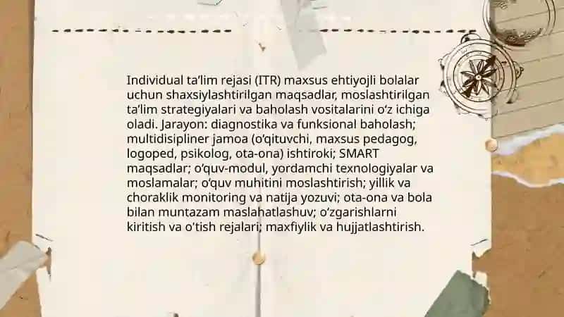 Inkuluziv ta’limga yo’naltirilgan koxlar iplant bolalar ta’limi 4
