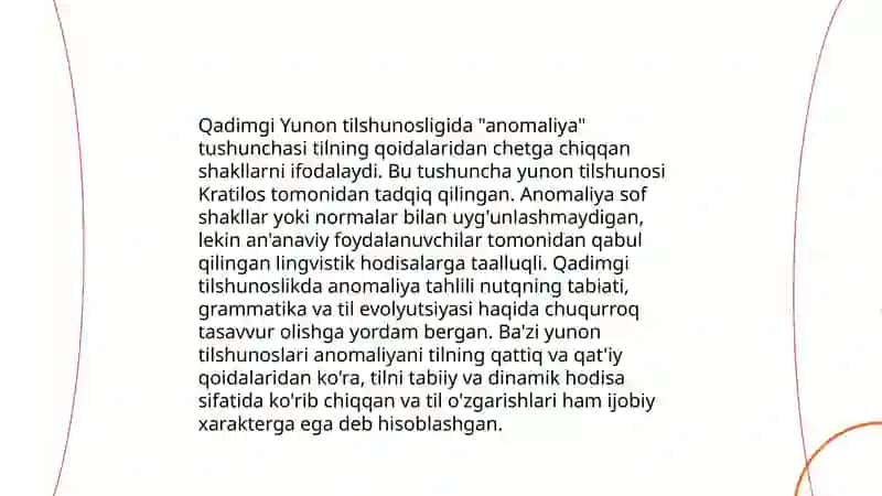 Qadimgi yunon tilshunosligida anologiya va anomaliya masalalari 4