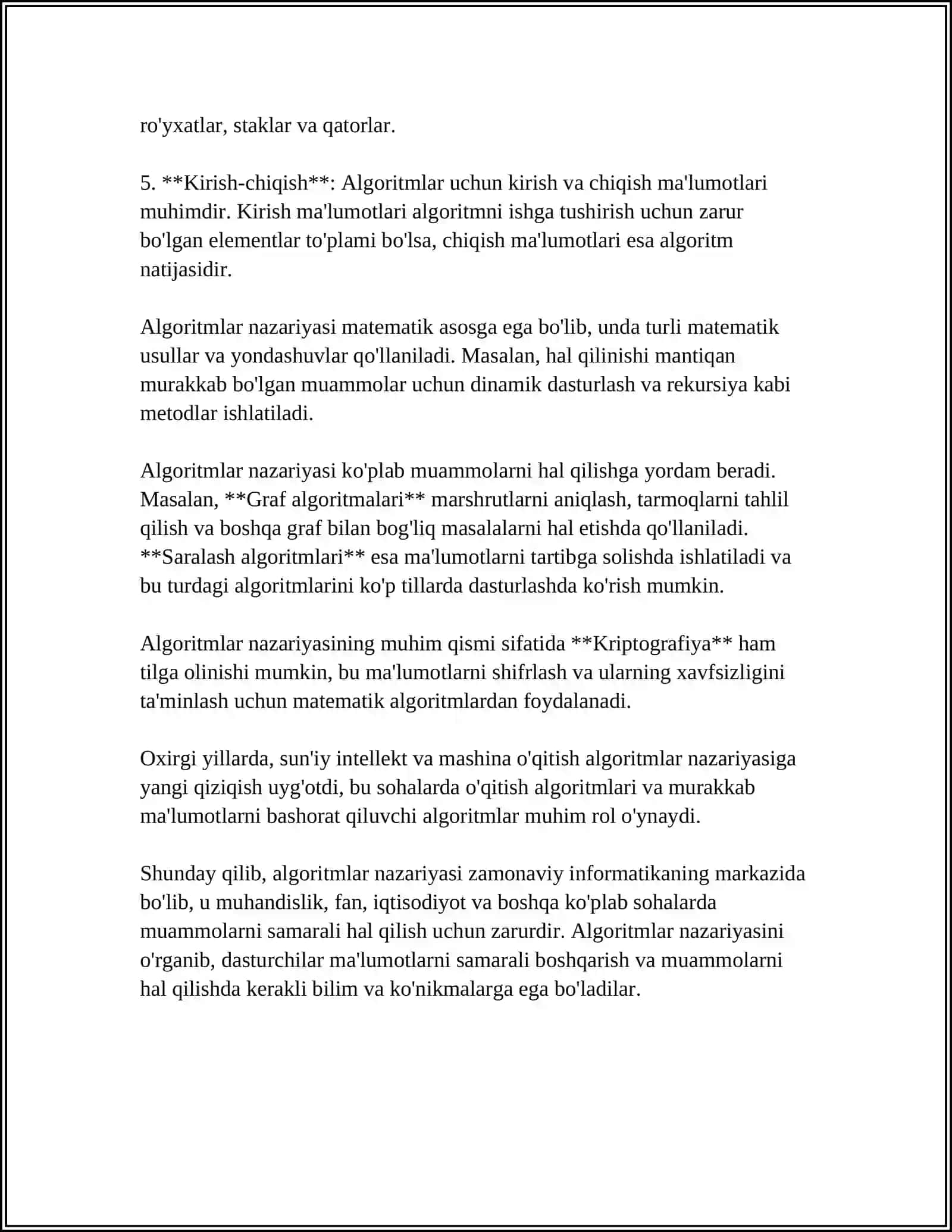 MASALALARNING ALGORITMINI TUZISH VA SHU ALGORITM ASOSIDA VISUAL BASIC DASTURLASH TILIDA DASTUR TUZISH 4