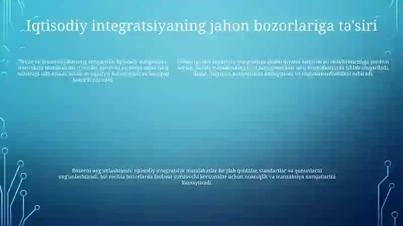 Jahon Xo'Jaligi,Xalqaro Iqtisodiy Integratsiya Va Jahon Bozori 4