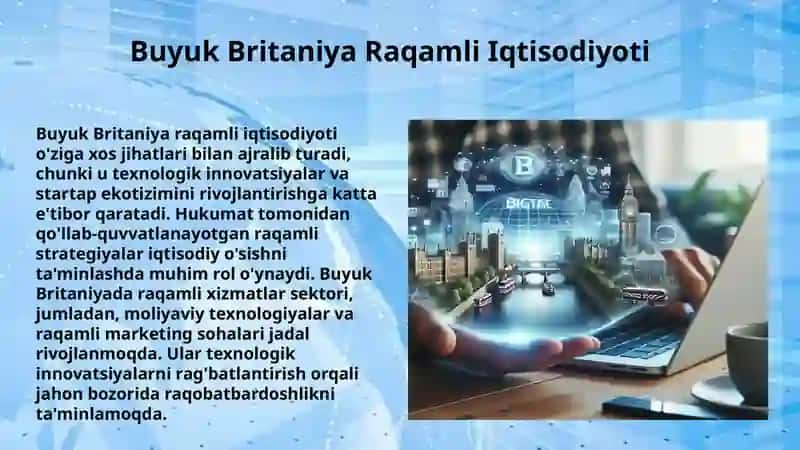 Raqamli iqtisodiyotning horijiy tajribasi [Janubiy Koreya va Buyuk Britaniya raqamli iqtisodiyoti] 4