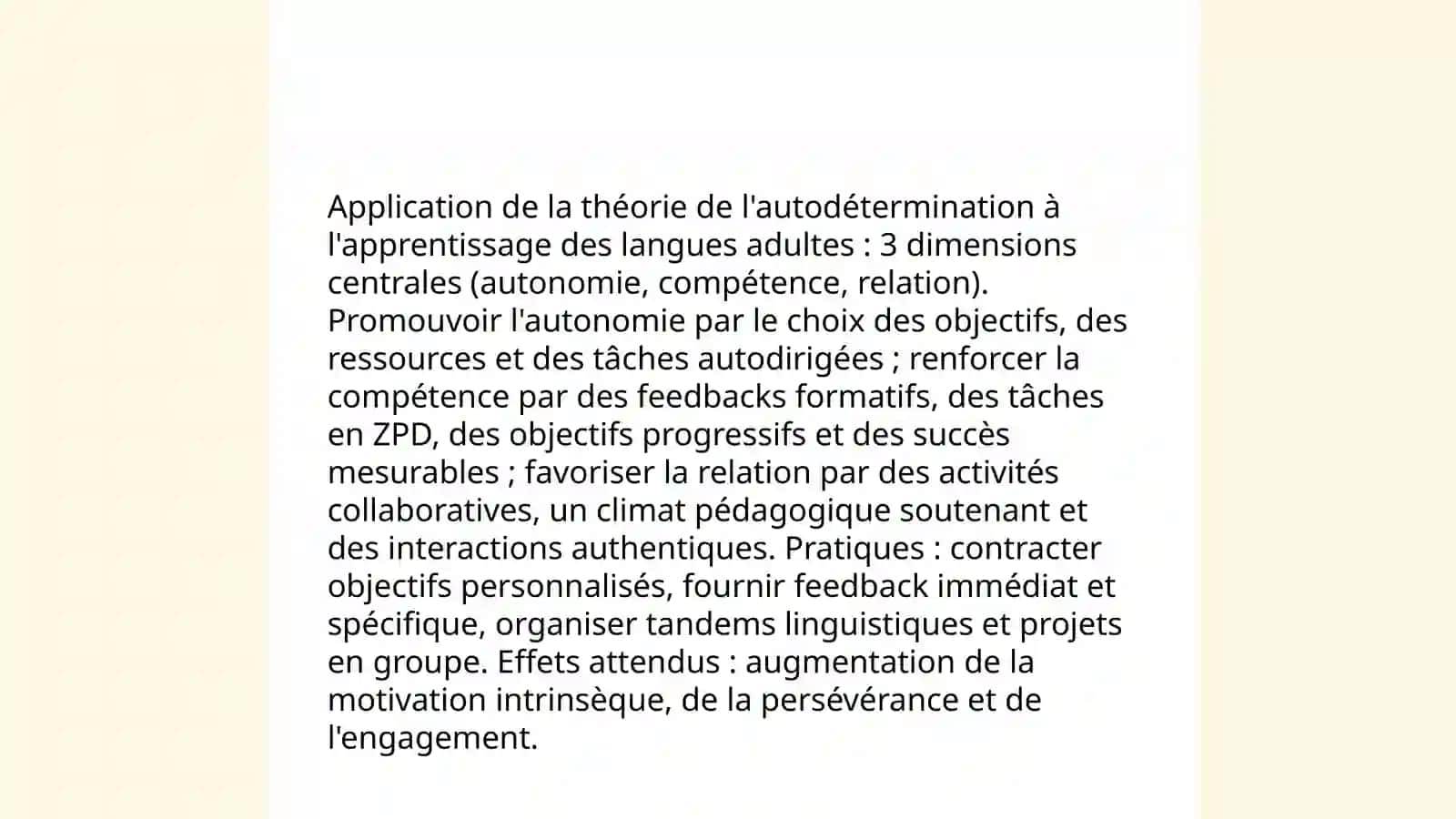 Motivation et engagement des apprenants adultes en cours de langue 4