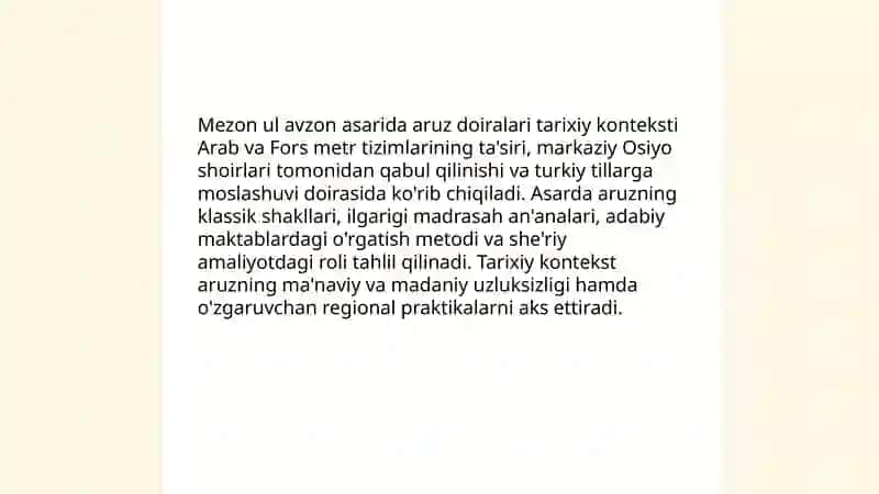 Mezon ul avzon asaridagi aruz doiralari haqida 4