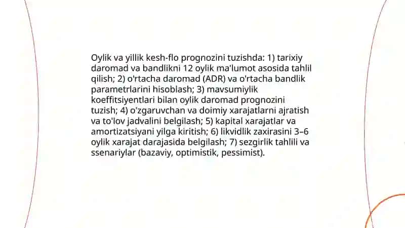 Cash-flow boshqaruvi: kichik mehmonxona loyihasida amaliy yechimlar 4