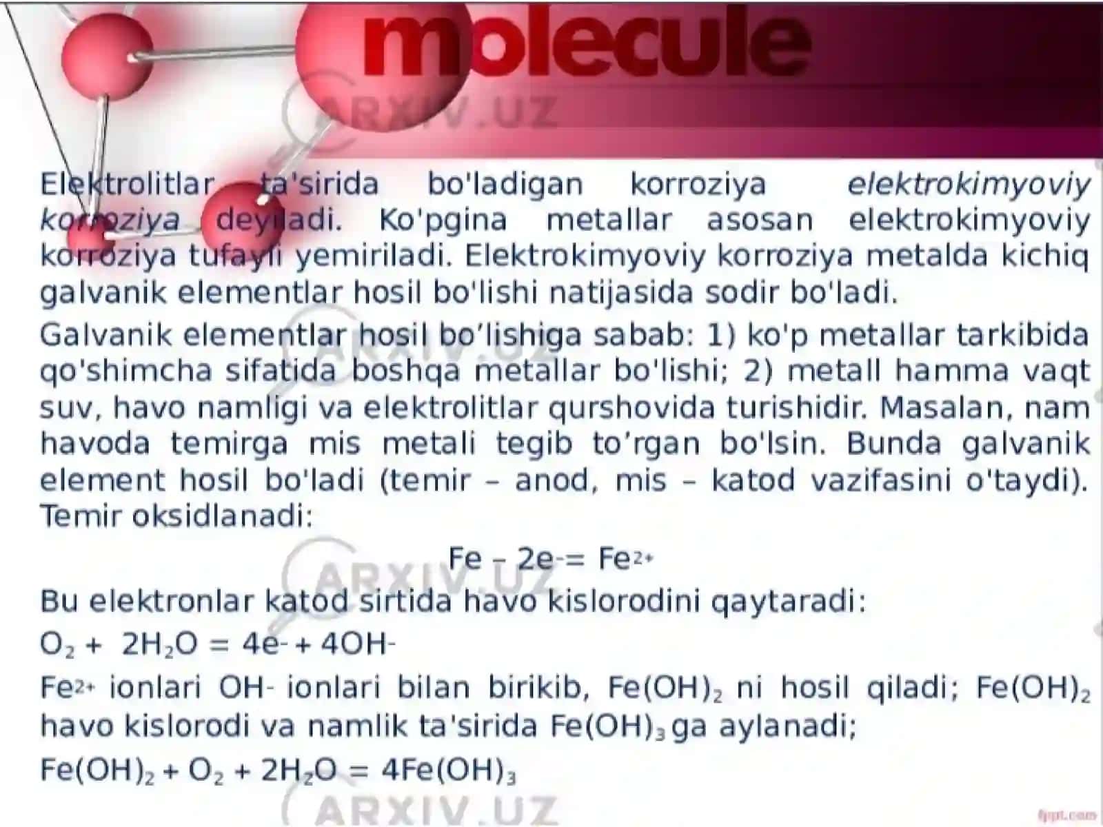 Metallning korroziyasiga unga qarshi kurashish usullari 4