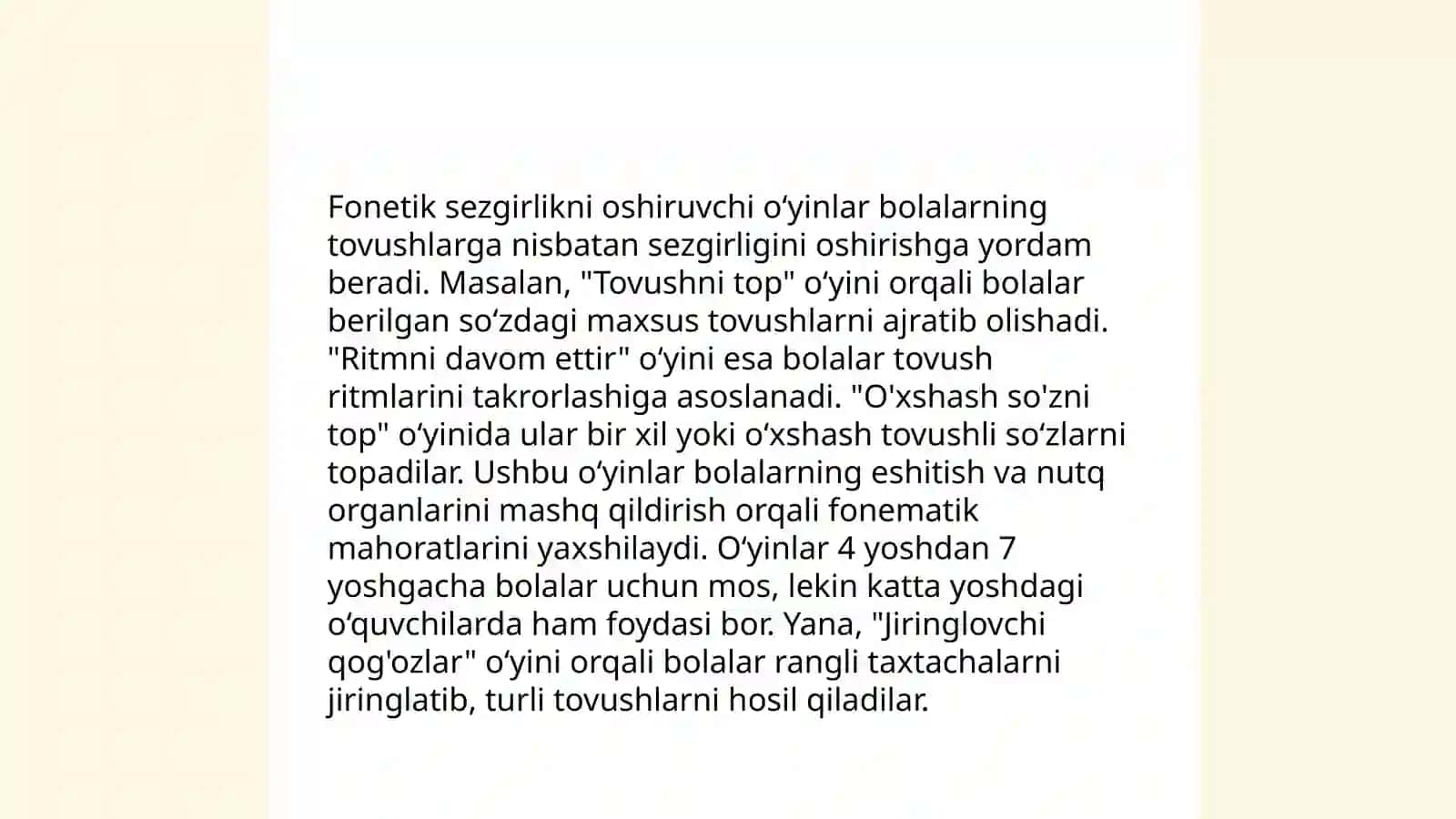 Fonematik eshituv va idrokni rivojlantirish boʻyicha didaktik oʻyinlar 4