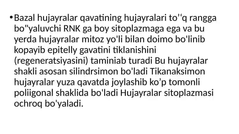 Bolalar yoshida og’iz bo'shlig’i shilliqqavatining shakllanishi va fiziologik xususiyatlari 4