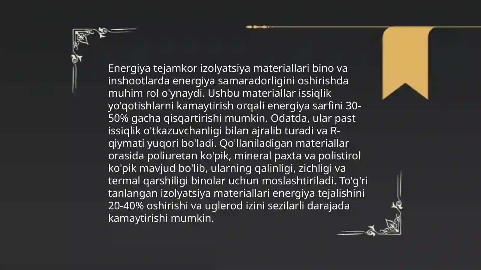 Qurilish ishlab chiqarishida istiqbolli qurilish materiallarini tadbiq etish va takomillashtirish yo'nalishlari 4