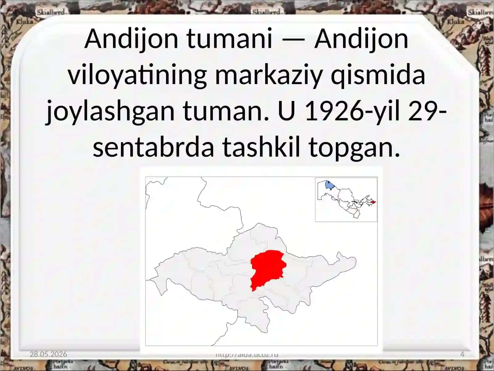 ANDIJONViloyati tumanlari tarixi va hududlarda tarixiy obidalar 4