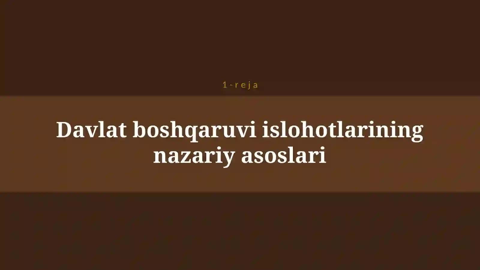 MUSTAQILLIK YILLARIDA DAVLAT BOSHQARUVI TIZIMIDA AMALGA OSHIRILADIGAN ISLOHATLAR 4