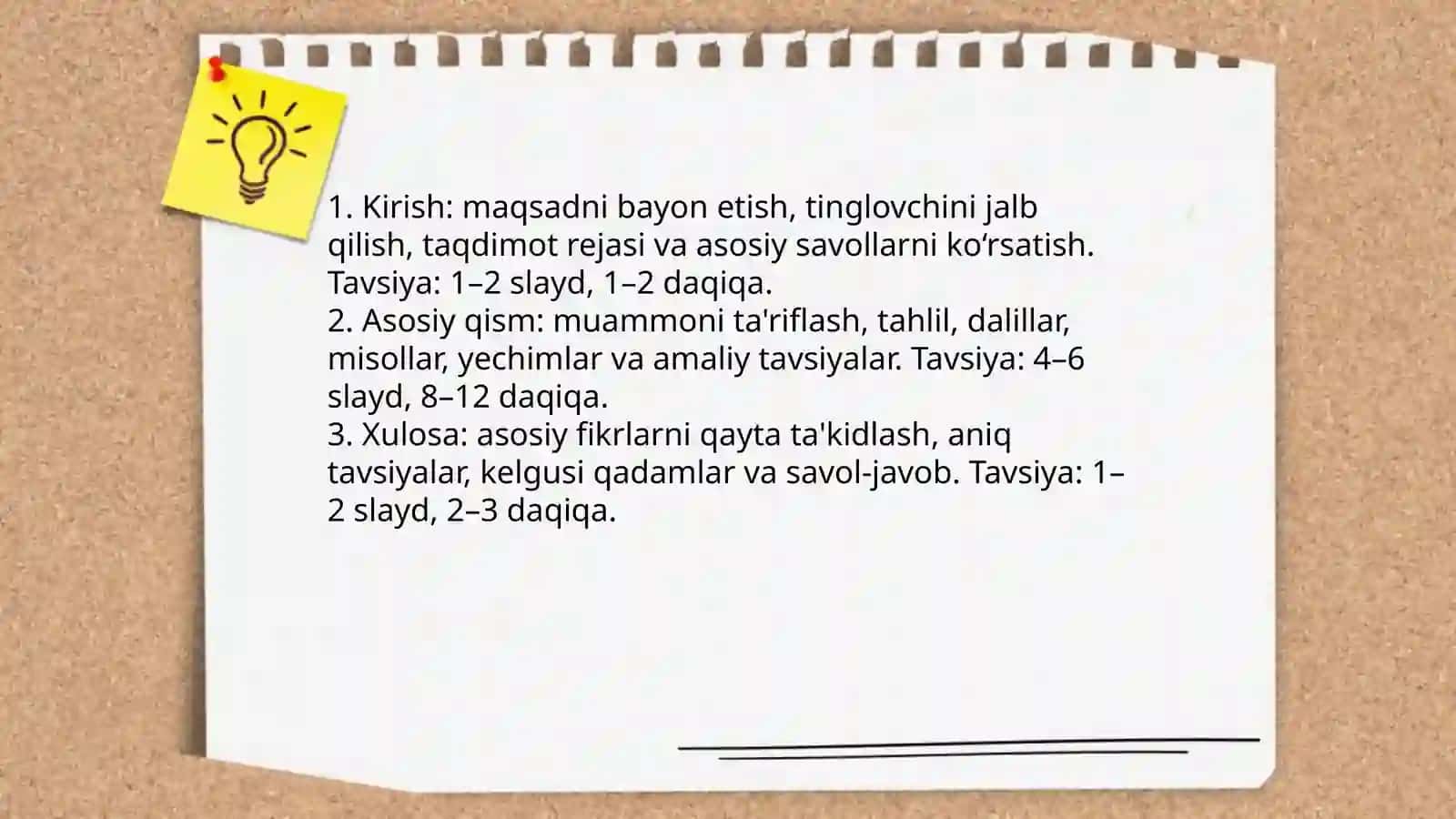 Taqdimot rejasini tuzish 4