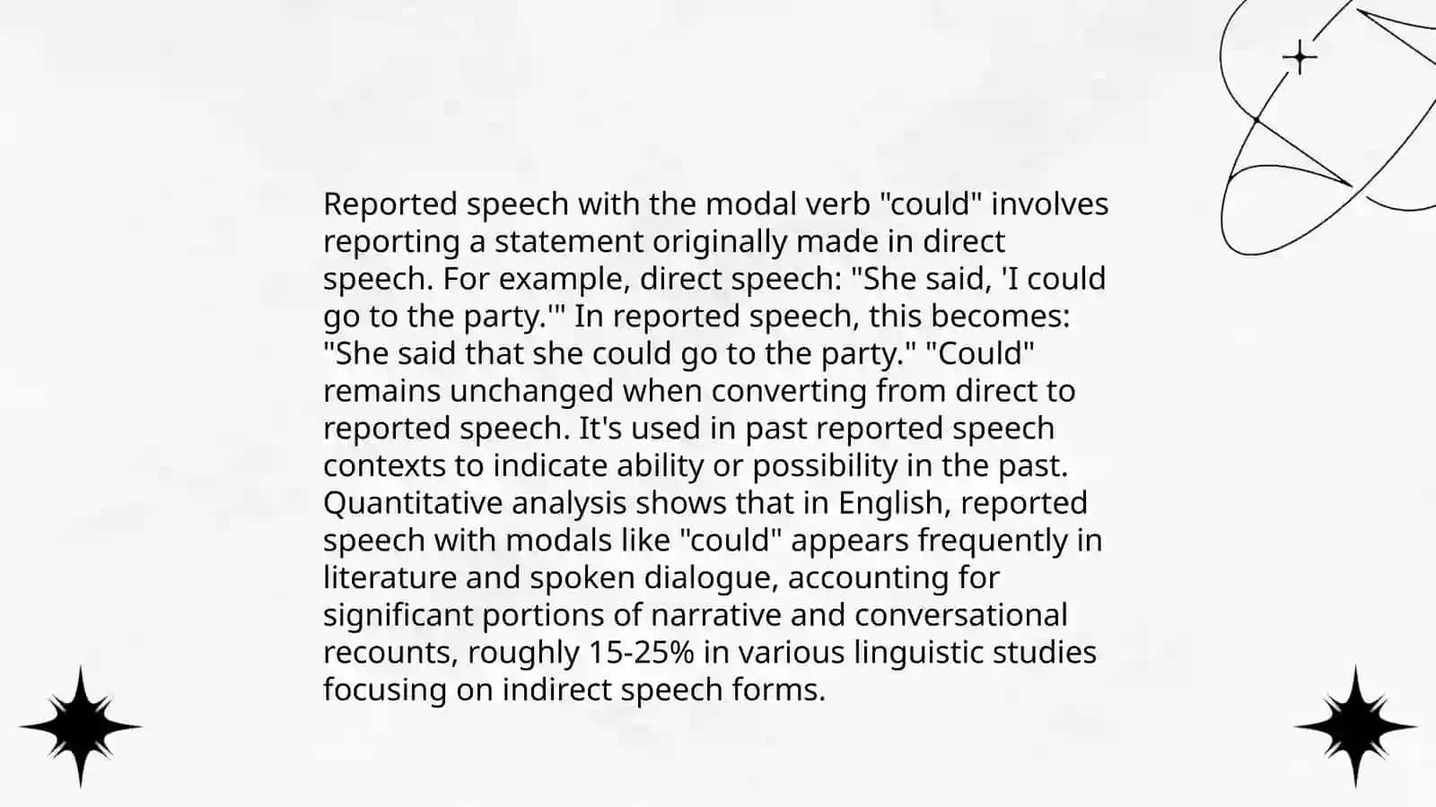 Reported speech with modals, with conditionals 4