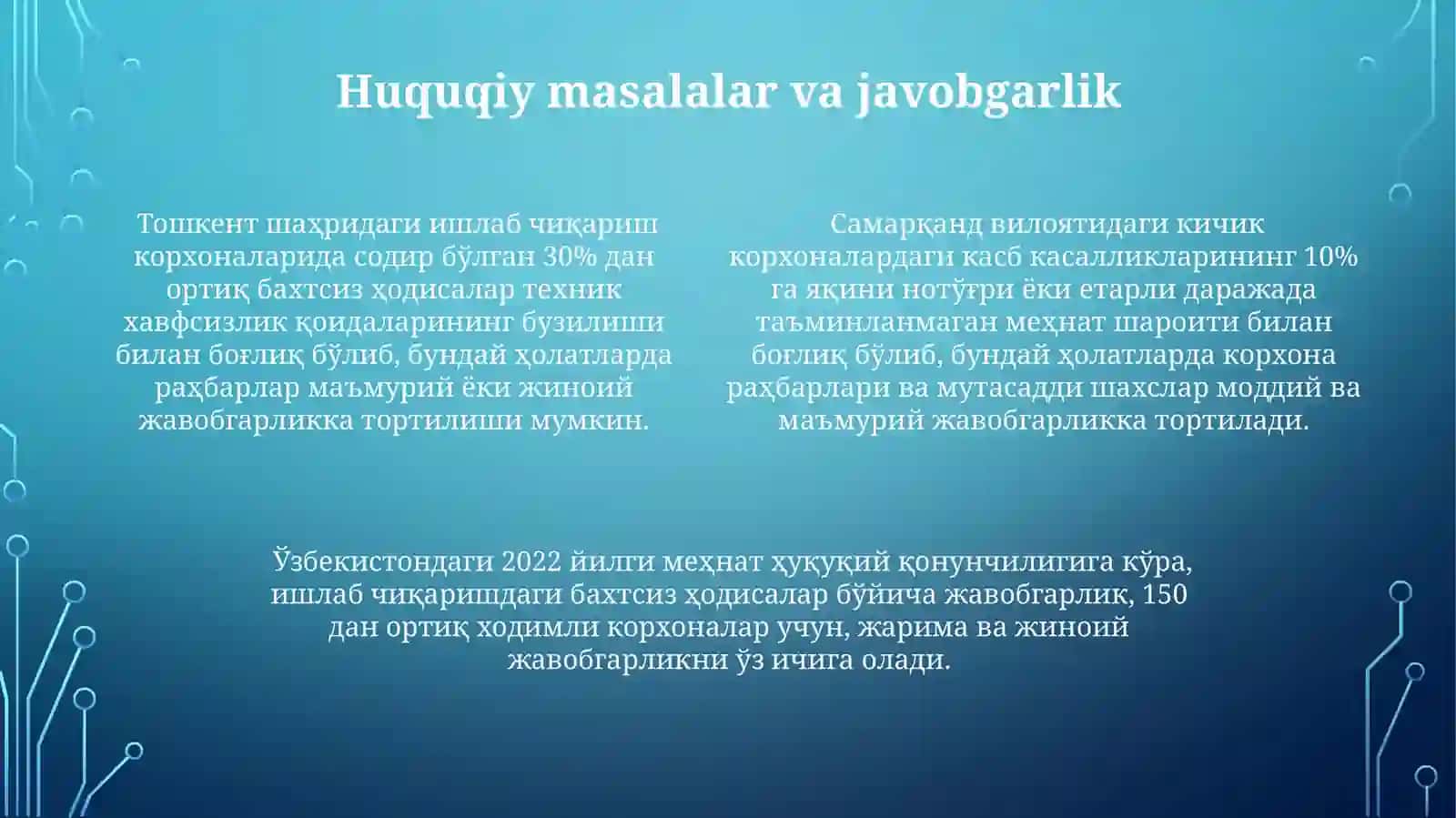 Sanoat hodisalari va kasbiy kasalliklar 4