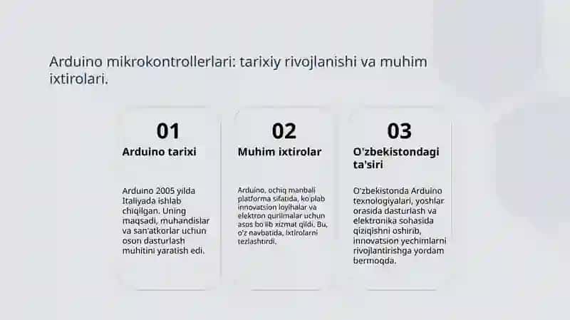 Arduino mikrokontroller qurilmasini o'rganish 4