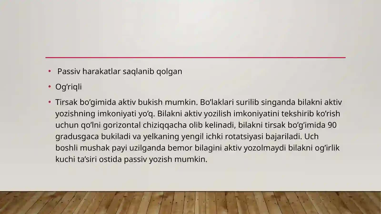 Tirsak bo’g’imi jarohatlari, bilaksinishi, sinib chiqishlari kaftsuyaklari jarohatlari 4