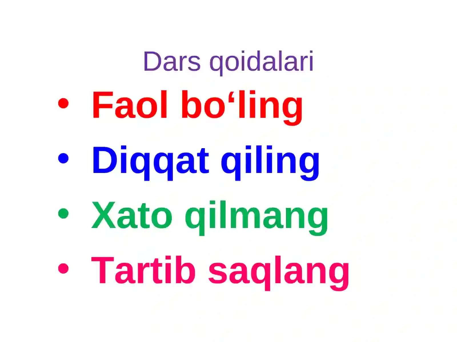"Qaratqich kelishigi" mavzusida tayyorlagan ochiq dars ishlanmasi 4