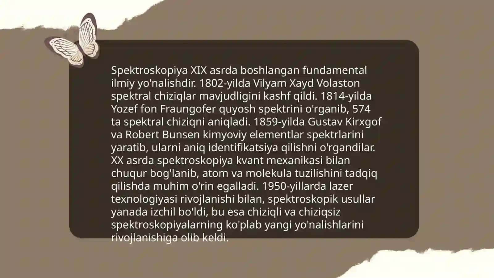 Spektroskopiya haqida umumiy ma'lumot va texnik tasnifi 4