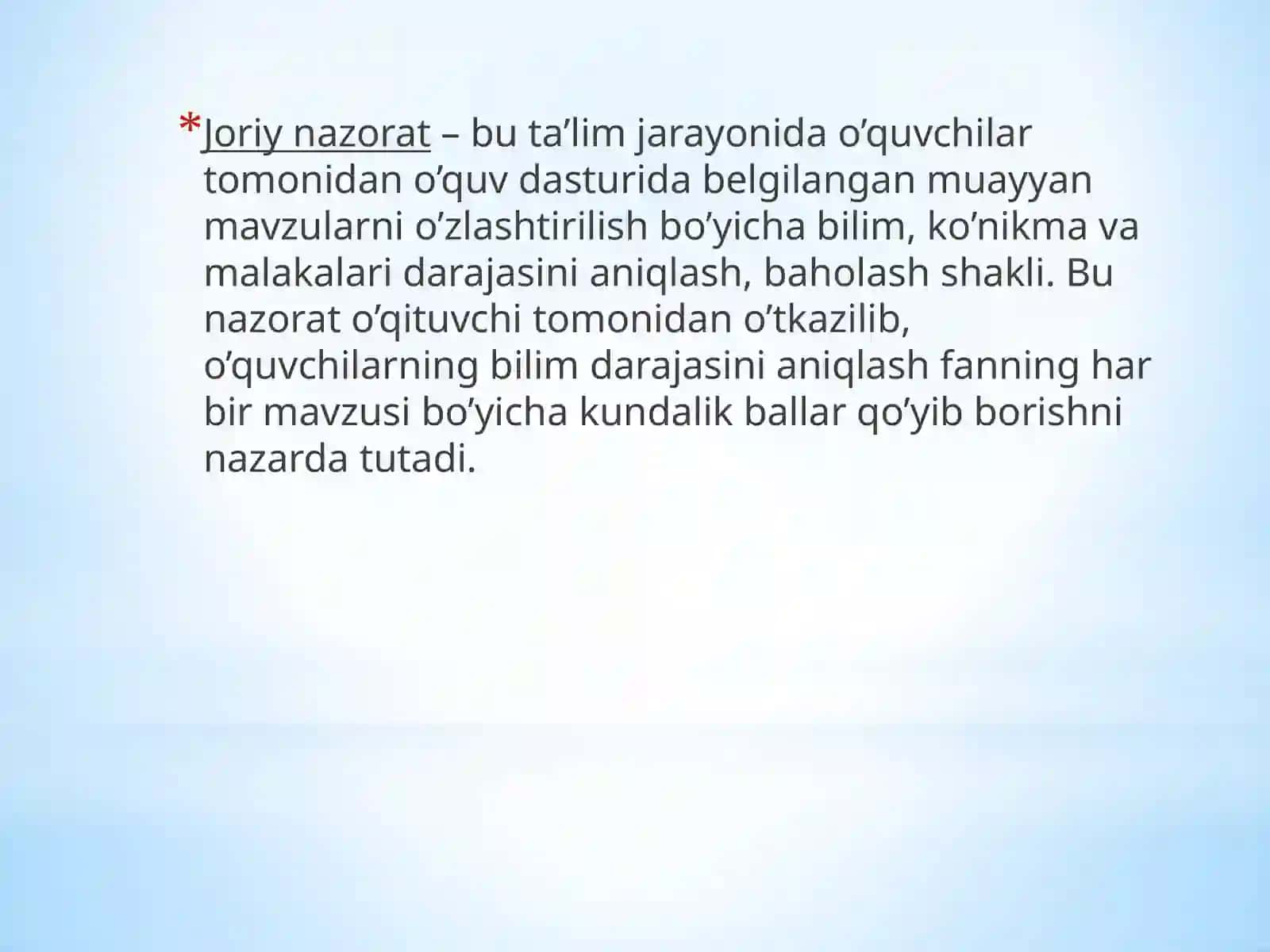 O'quv faoliyatin natijalarini hisobga olish turlari, shakli va metodlari 4
