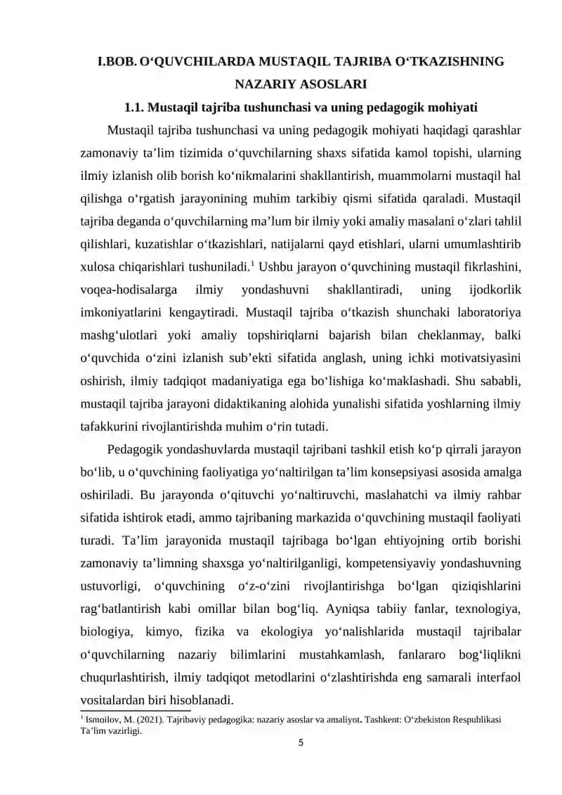 O‘quvchilarga mustaqil tajribalar o‘tkazish metodikasi 4