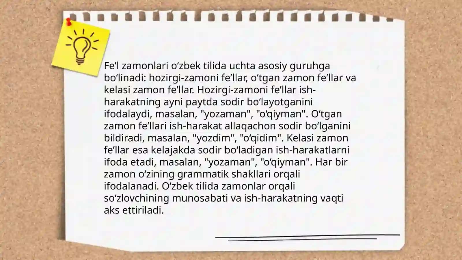 Feʼl va Ravish soʻz turkumlari 4