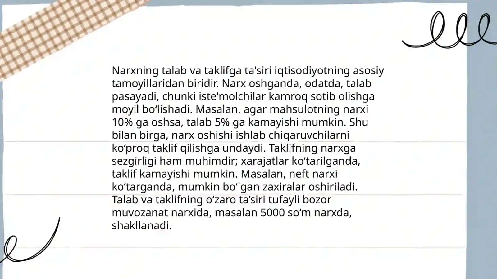 Talab va taklif nazariyasi 4
