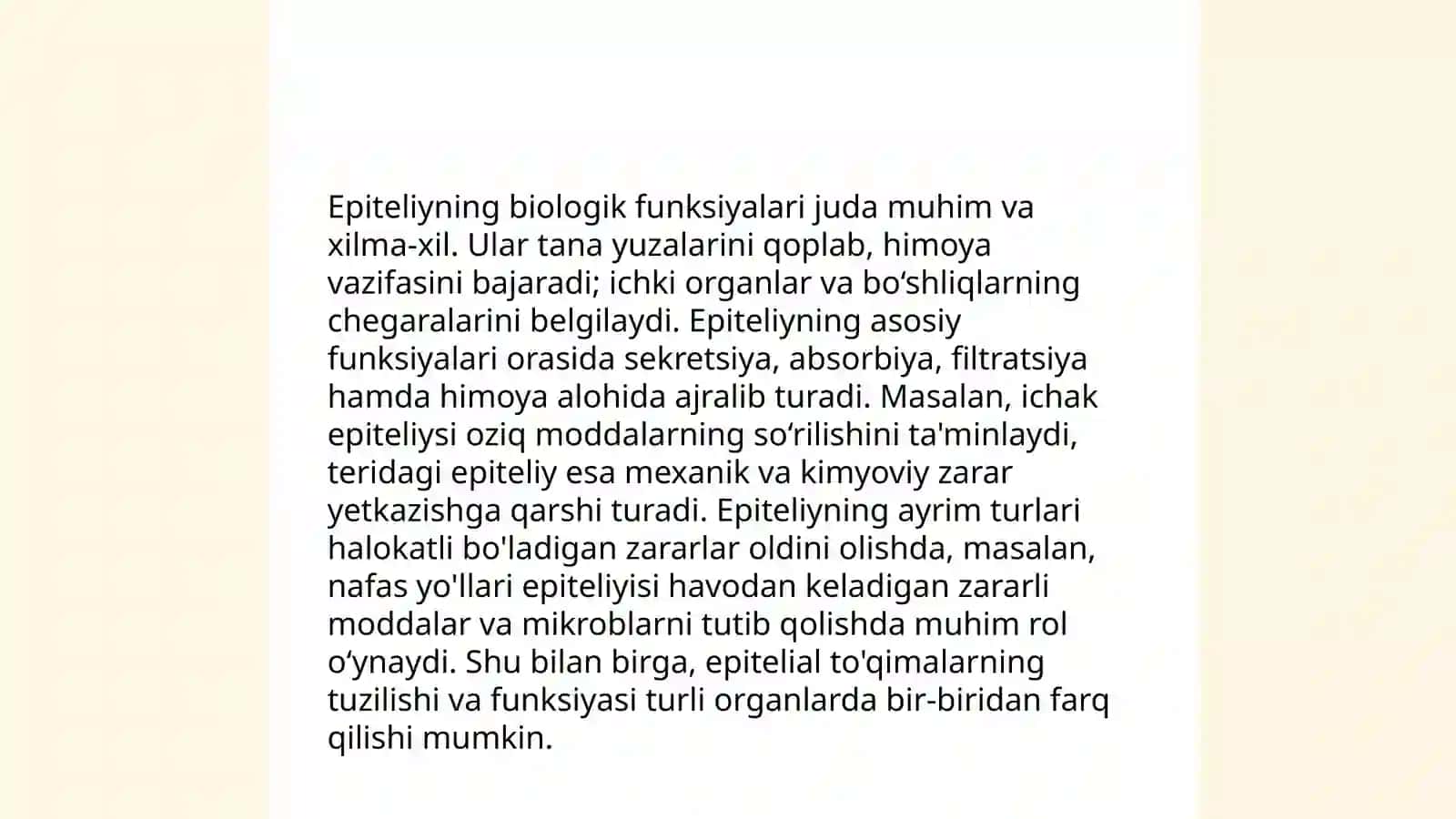 Bir qavatli koʻp qatorli silindirsimon kiprikli epitiley Berman metodidan foydalanib nematodalarni ajratib olish 4
