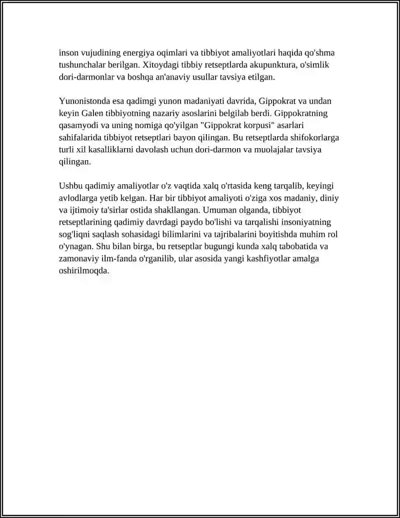 TIBBIYOTGA OID RETSEPT TARIXI 4