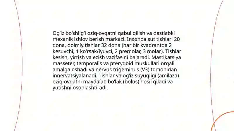 HAZM TIZIMINING A’ZOLARI. NAFAS OLISH TIZIMI 4