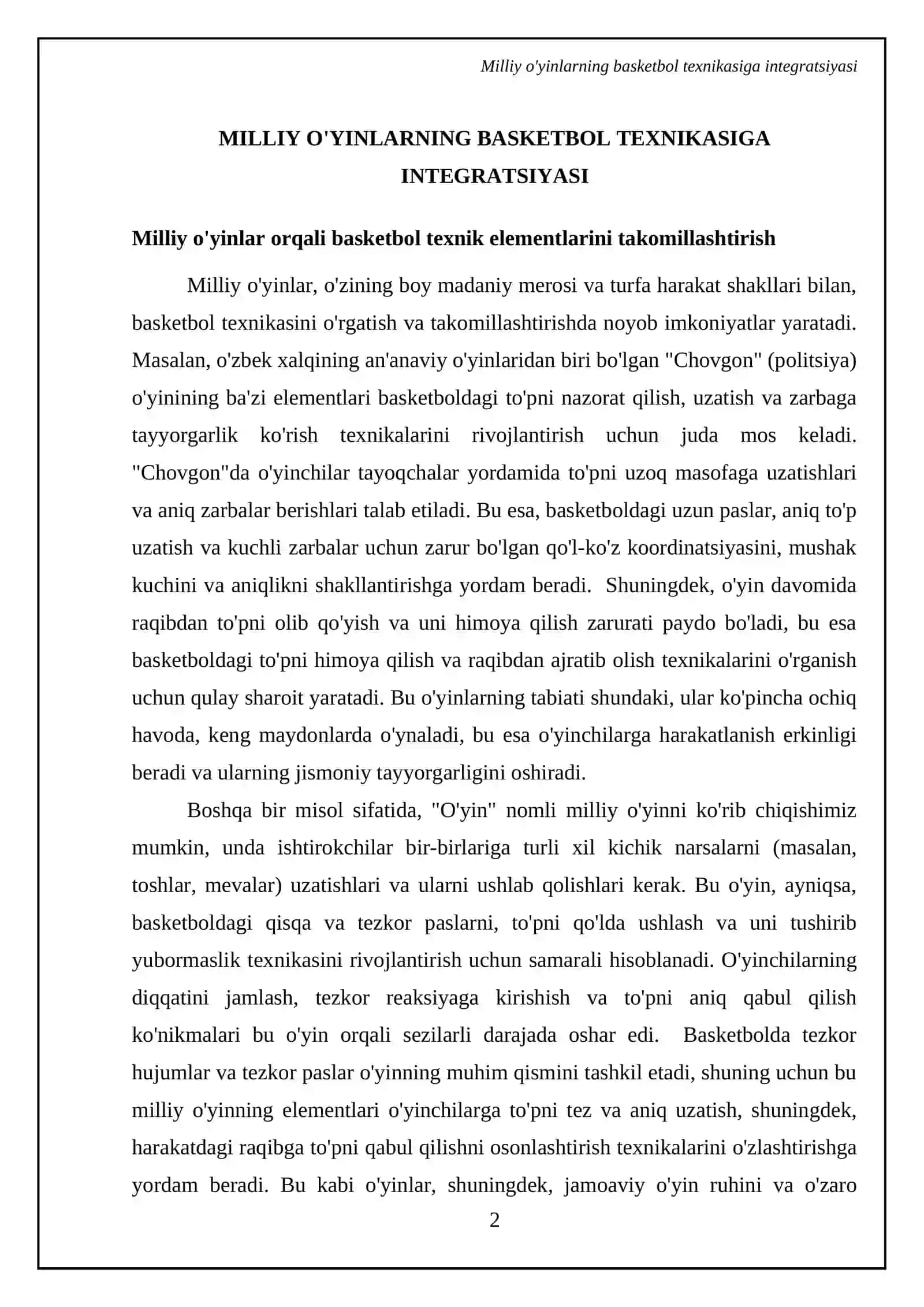 Basketbol sport turiga mos milliy va harakatli o'yinlar 4
