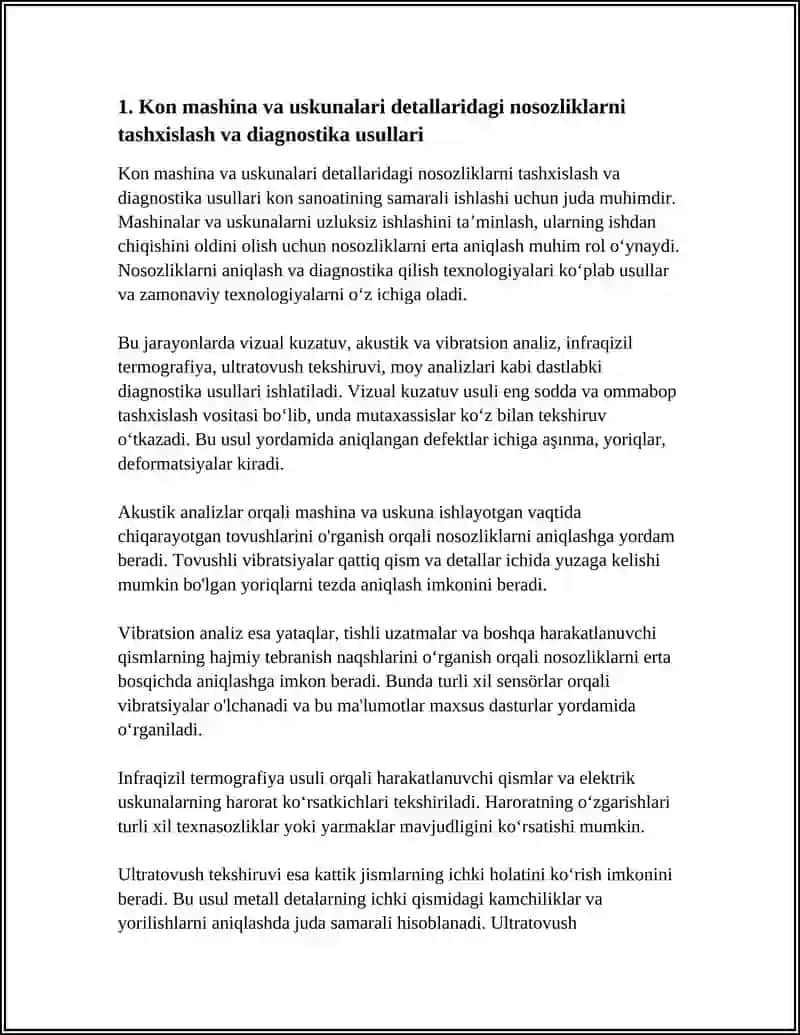 KON MASHINA VA USKUNALARI DETALLARINI TA’MIRLASH TEXNOLOGIK JARAYONLARI 4