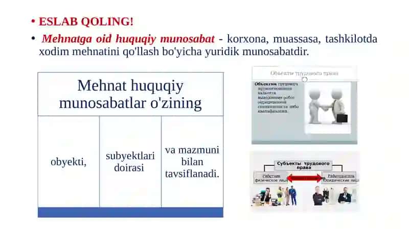 Mehnat huquqiy munosabatlar 4