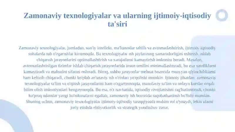 Texnologik mashinalardan foydalanish davrlarni aniqlash 4