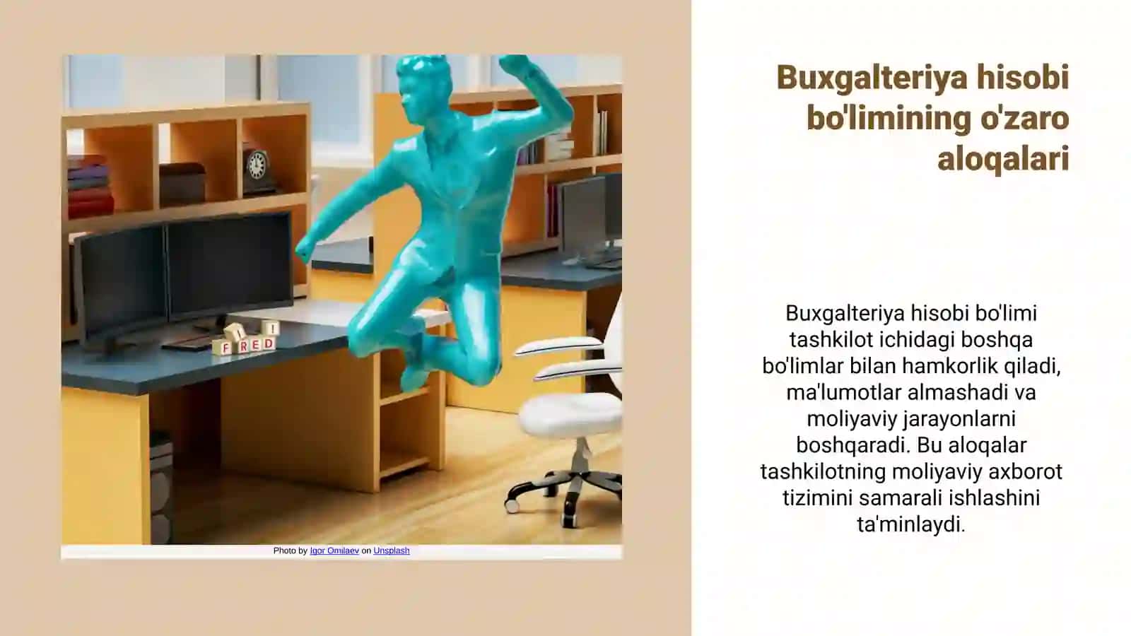 Mijoz buxgalteriya hisobi bo'limining tashkiliy tuzilmasi va uning o'rganish 4