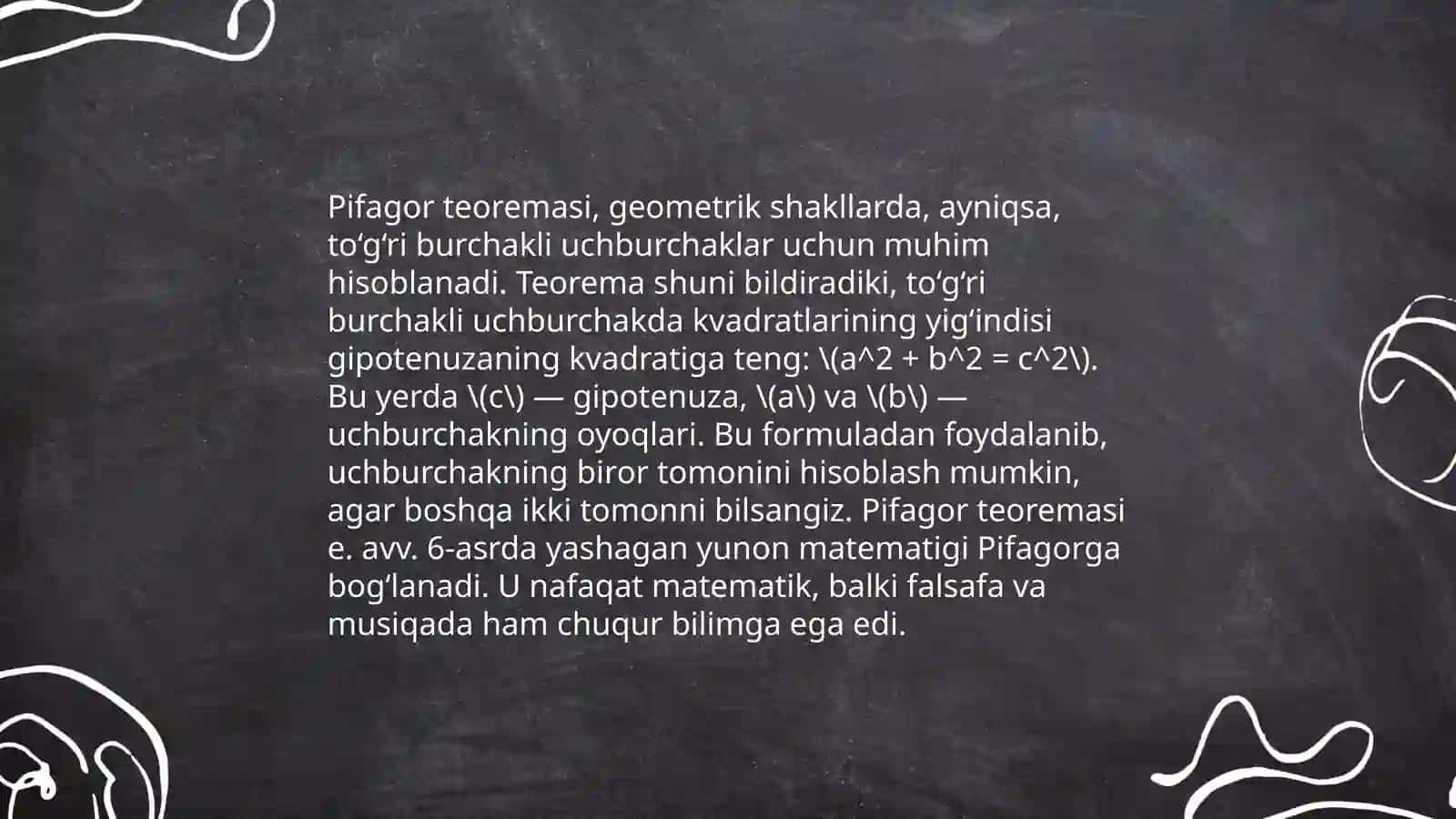Pifagor teoremasini tadbig‘i 4