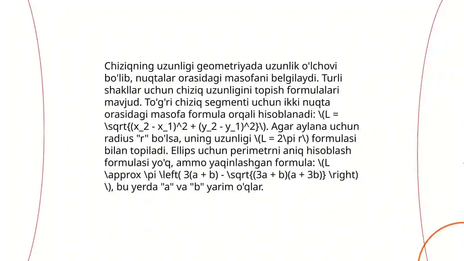 Yugurish yo'lagi o'lchamlari 4