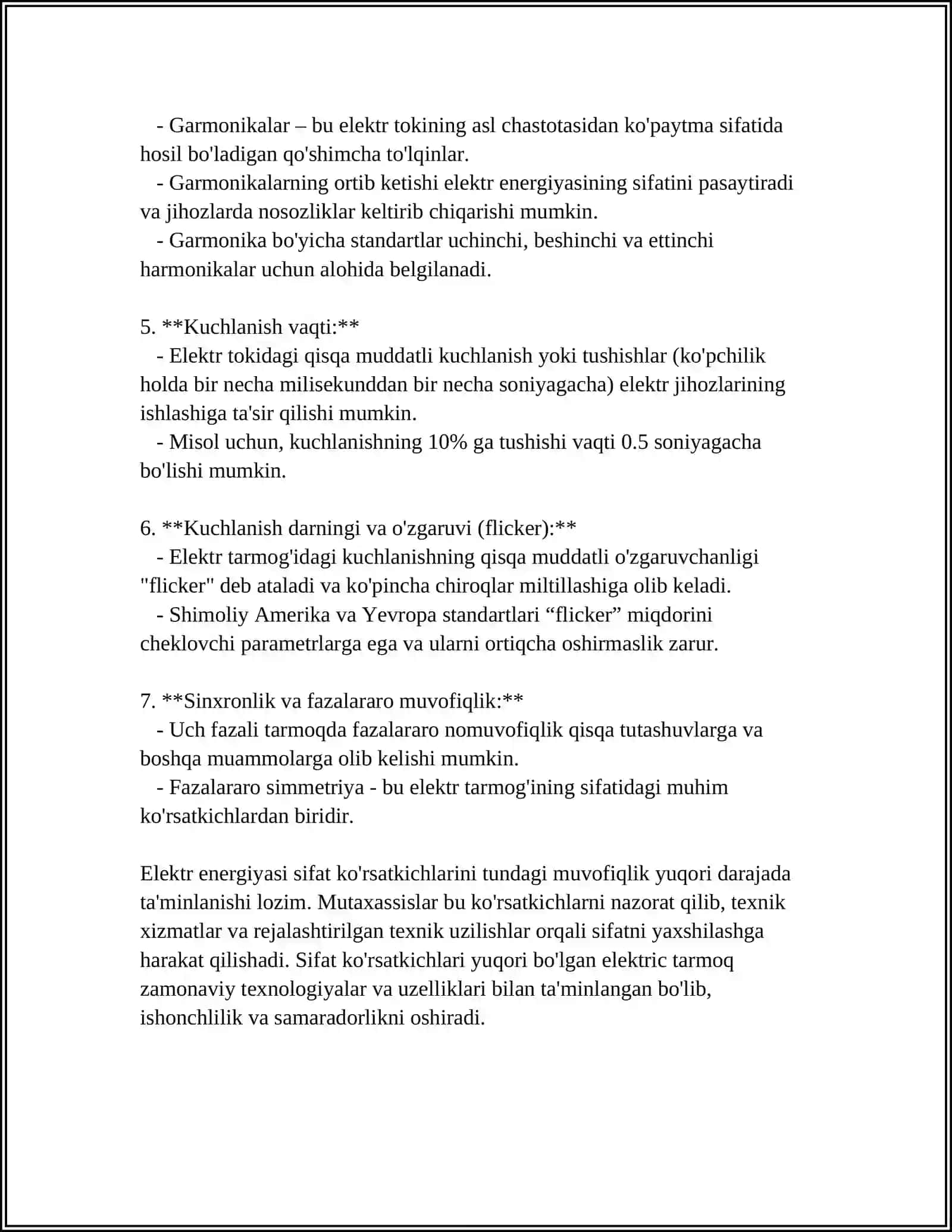 ELEKTR ENERGIYANING SIFATI 4