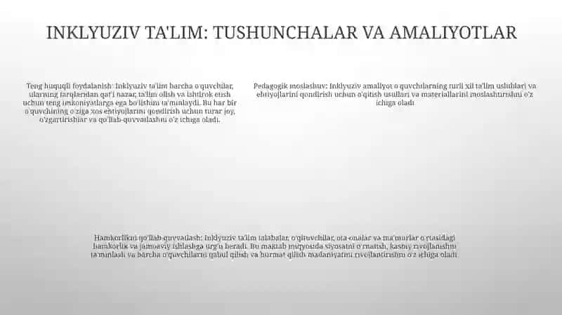 Turli YoʻNalishdagi Ilmiy Tadqiqotlar Nklyuziv Talim Muammolarini OʻRganish 4