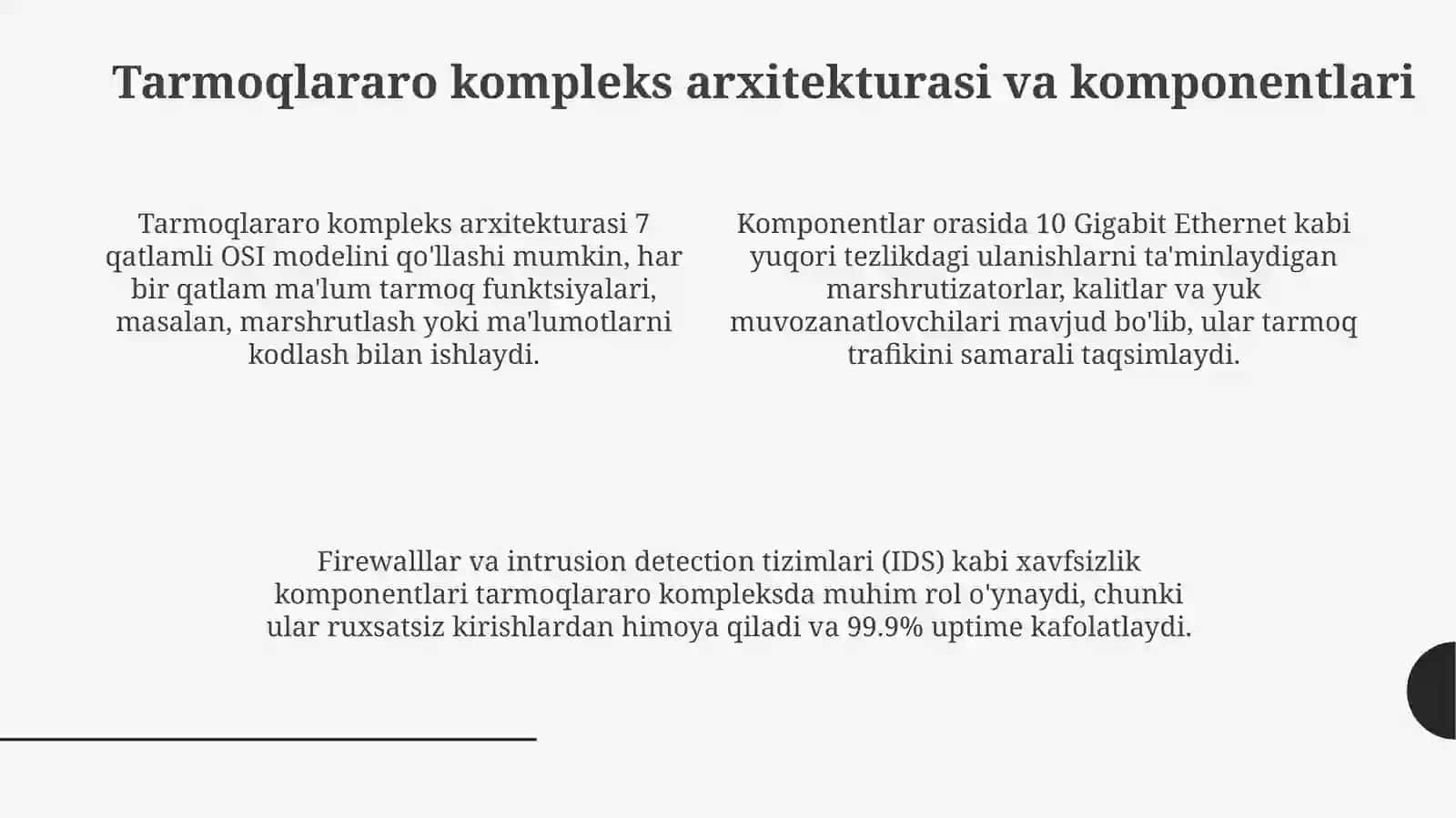 Tarmoqlararo komplekslar 4