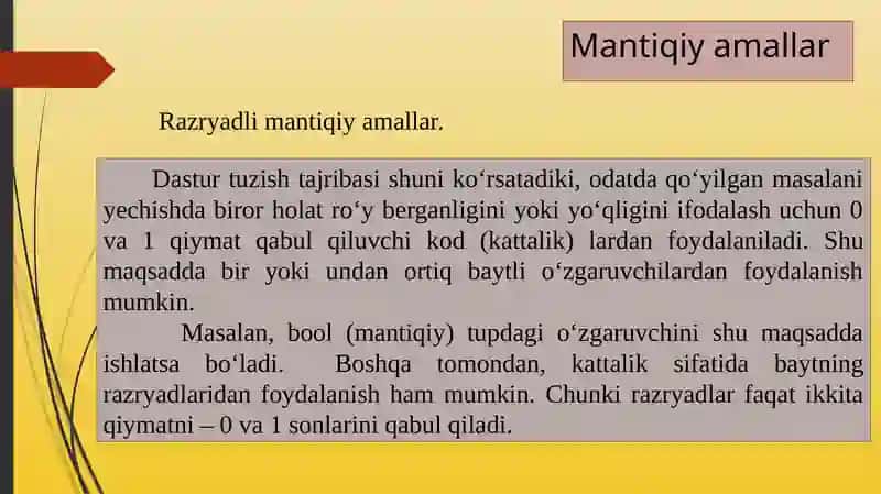 Python da matematik funksiyalar, pythonda arifmetik, mantiqiy operatorlar va ularning tadbiqi 4