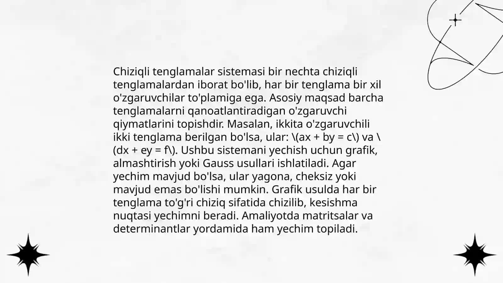 Tenglamalar yechish metodikasi 4