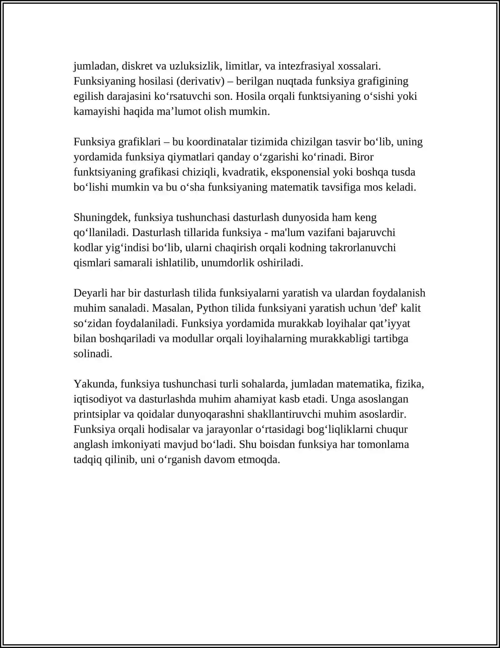 PYTHON DASTURLASH TILIDA FUNKSIYALAR 4