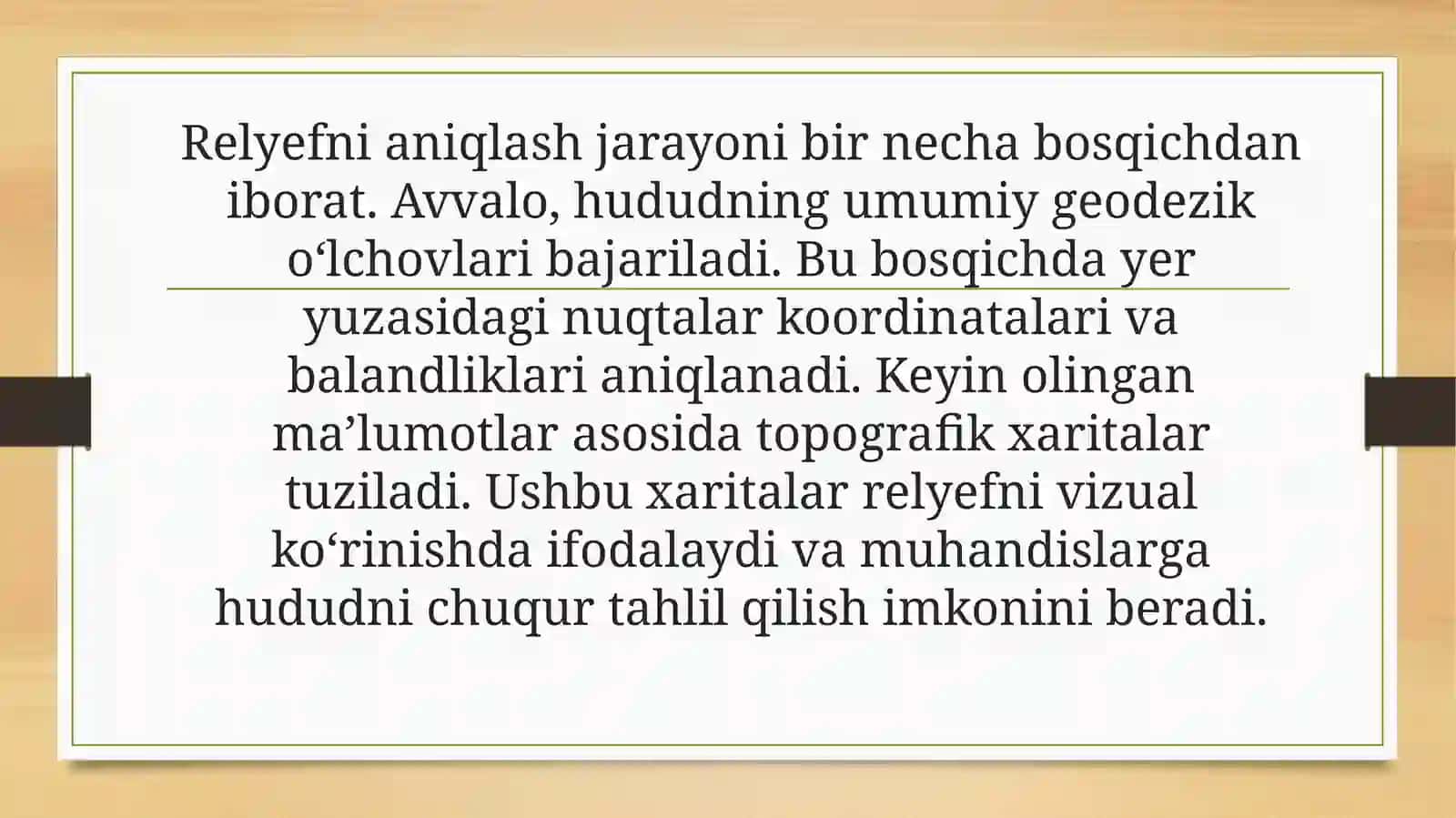 Hudud relyefini aniqlash va uni muhandislik jihatidan baholash 4