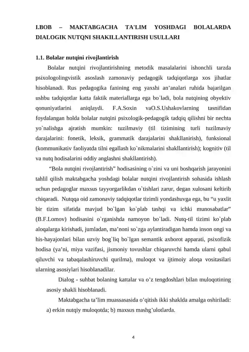 BOLALARNI DIALOGIK NUTQQA O'RGATISHNING VAZIFALARI VA MAZMUNI 4