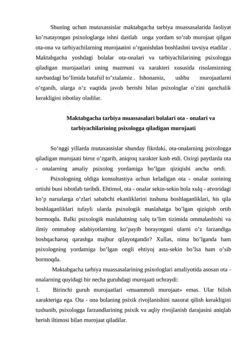 Maktabgacha ta’lim muassasasida psixolog faoliyati 4