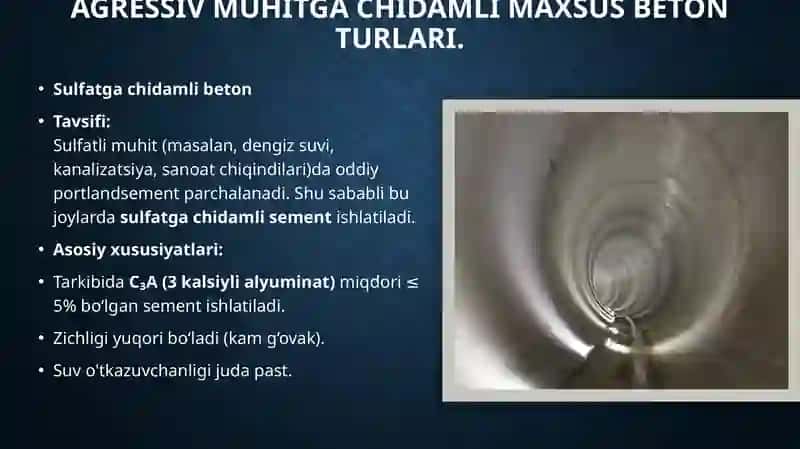 Agressiv muxitgachidamli beton turlari 4