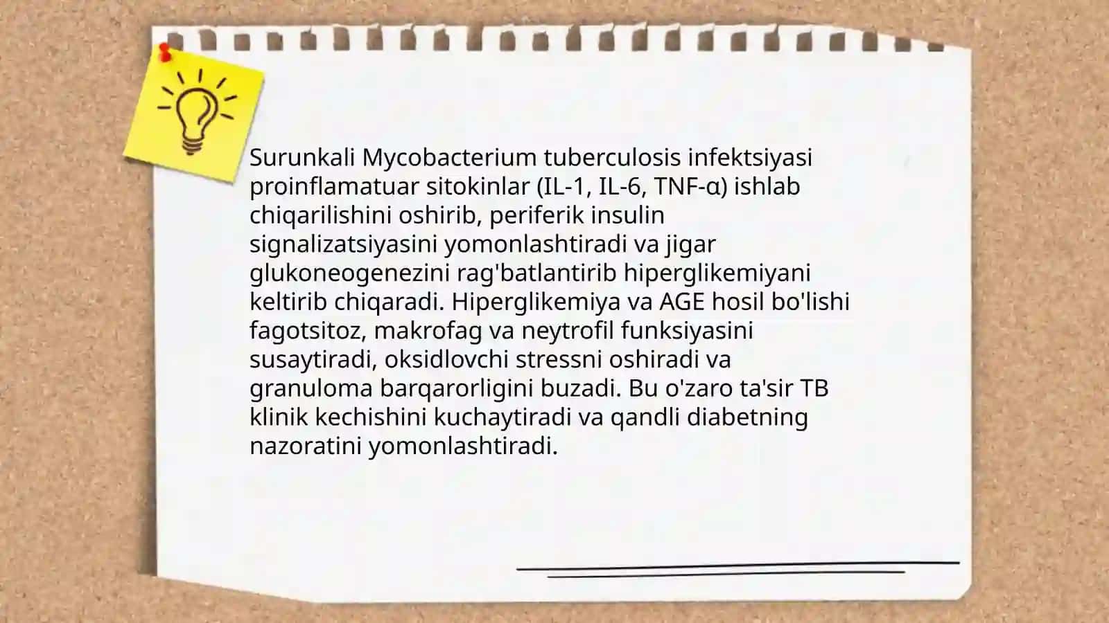 Tuberkuloz fonida qandli diabetning kechishi 4