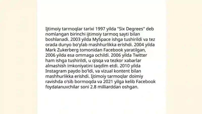 Ijtimoiy tarmoqlar 4
