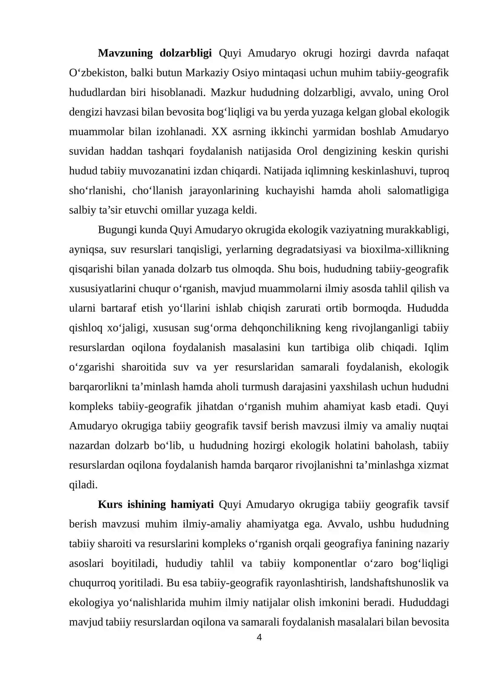 Quyi Amudaryo okrugiga tabiiy geografik tavsif 4