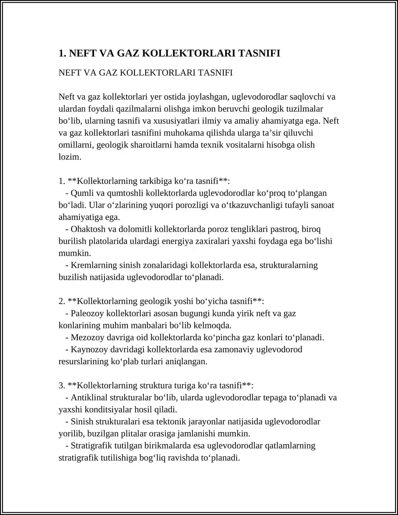 NEFT VA GAZ KOLLEKTORLARI TASNIFI 4